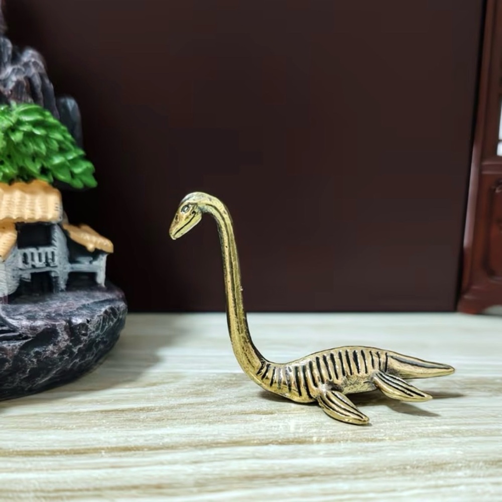 Brass tone Loch Ness Monster mini Figurine #139